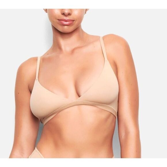 SKIMS  Clay Fits Everybody Triangle Longline Bralette Large - Picture 3 of 8